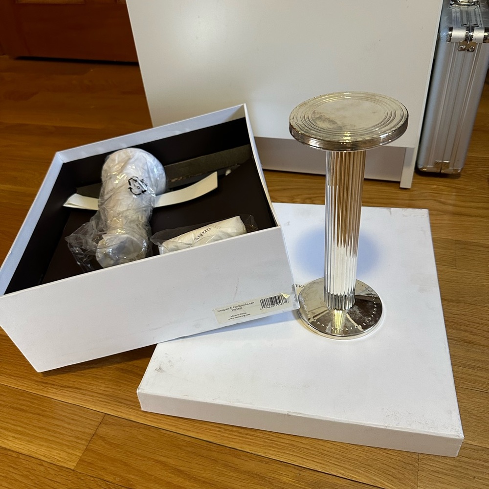 Vera wang GROSGRAIN 8 inches candlestick set